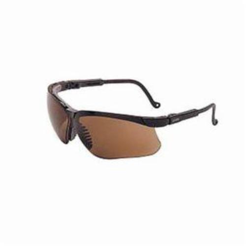 Uvex® by Honeywell S3201 Genesis® High Performance Safety Eyewear, Ultra-Dura® Hard Coat, Espresso Lens, Wrap Around Frame, Black, Polycarbonate Frame, ANSI Z87.1-1989, ANSI Z87.1-2003, CSA Z94.3, CA 18828, Military V0