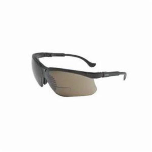 Uvex® by Honeywell S3773 Genesis® Bi-Focal Lens Safety Reading Glasses, +2.5 Diopter, Standard Gray Lens, Black, Polycarbonate Frame, Yes % UV Protection, ANSI Z87.1-2003, CSA Z94.3-2007