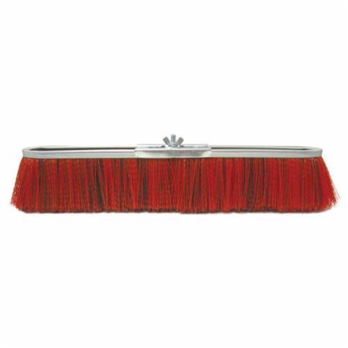 Vortec Pro® 25291 Push Broom, 24 in OAL, 3 in L Trim, Medium Sweep Face, Red Polypropylene Bristle