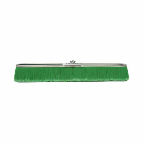 Vortec Pro® 25299 Push Broom, 24 in OAL, 3 in L Trim, Fine Sweep Face, Green Polypropylene Bristle