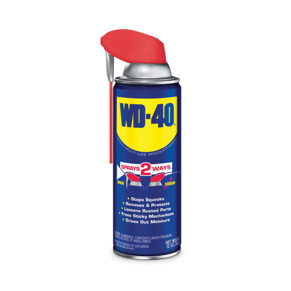 WD-40® 490057 Multi-Use Smart Straw Lubricant, 12 oz Aerosol Can, Liquid Form, Light Amber, 0.8