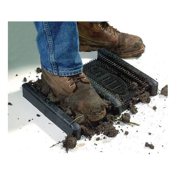 Wearwell® 229.2.2x12.4x15.25 Solid Mud Chucker, 12.4 in L x 15-1/4 in W x 2 in THK, Black, Straight Ribbed Surface Pattern, Dry/Wet Surface, Resists: Grease, Outdoor