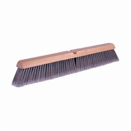 Weiler® 42042 Push Broom, 24 in OAL, 3 in L Trim, Fine Sweep Face, Flagged Silver Polystyrene Bristle