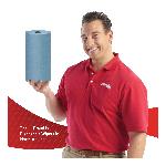 WypAll* 35411 X60 Lightweight General Purpose Wiper, 13.4 x 9.8 in, 130 Sheets Capacity, Hydroknit*, Blue