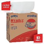 WypAll* 41048 X80 Cleaning Wiper, 16.8 x 9.1 in, 80 Sheets Capacity, Hydroknit*, White