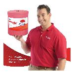 WypAll* 41055 X80 Cleaning Wiper, 13.4 x 12.5 in, 475 Sheets Capacity, Hydroknit*, Red