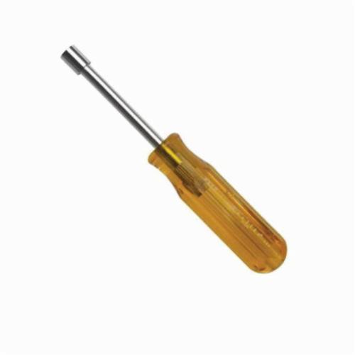 Weller® HS10 Regular Length Nut Driver, 5/16 in, Hollow Shank, Amber Molded Firm Grip Handle, Polished Chrome